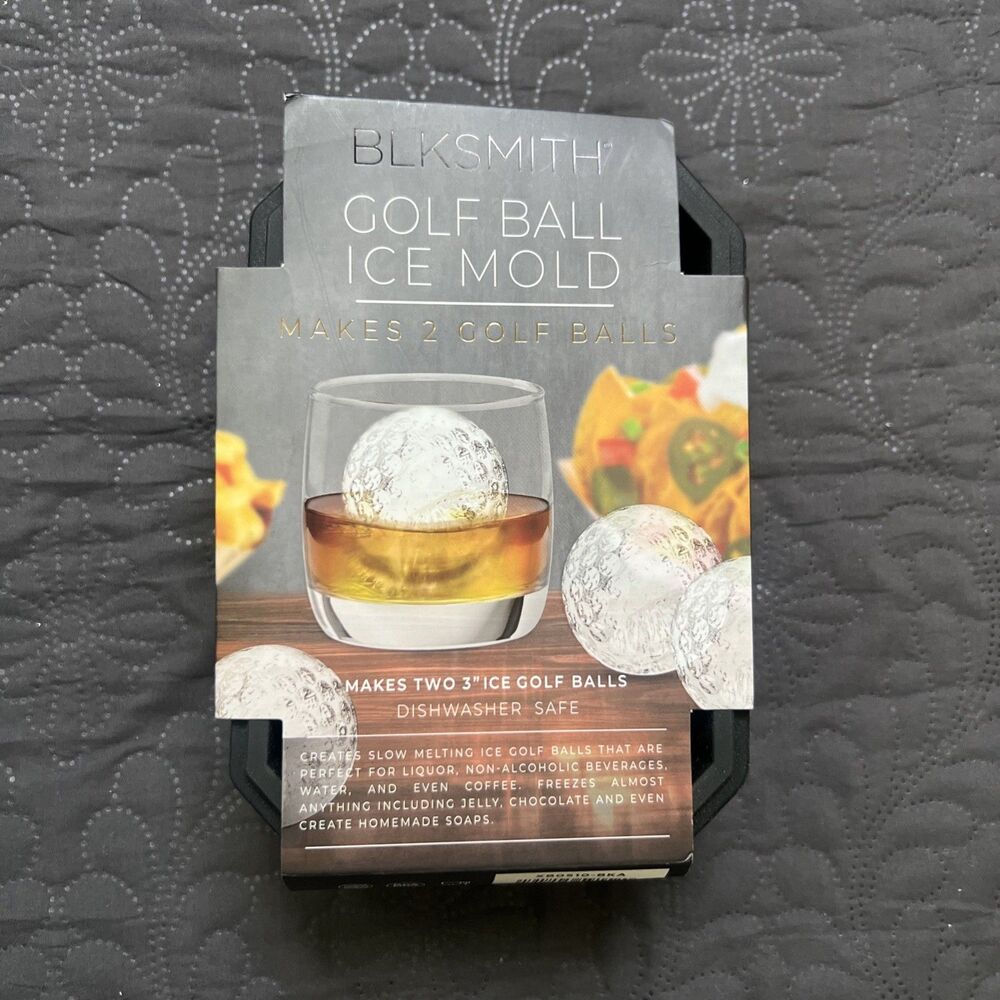 BLKSMITH 3D Ice Cube Tray Silicone Sport 2 Football Shape Mold Tray Bar Drinks